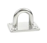 QCKNKMGG Crochets à œil pour plaque à œil de suspension, Crochets à œillet fixes en acier inoxydable 304 argentés, fixation plafond forme de U, M5-M12(Type 3,9mm)