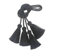 QCKNKMGG Embrasses pour Rideaux Attache Corde for Rideau 1 Paire Polyester Multicolore 37,5 cm(Black)