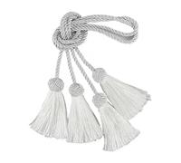 QCKNKMGG Embrasses pour Rideaux Attache Corde for Rideau 1 Paire Polyester Multicolore 37,5 cm(White)
