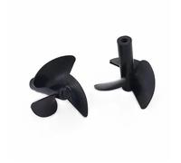 QCKNKMGG Hélice de Hors-Bord, Hélice de Bateau 1/5 Paires 28mm 2.3mm, 3 Lames L/R Rouge/Noir, appât pêche, modèle DIY(1 Pair Black)