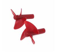 QCKNKMGG Hélice de Hors-Bord, Hélice de Bateau 1/5 Paires 28mm 2.3mm, 3 Lames L/R Rouge/Noir, appât pêche, modèle DIY(1 Pair Red)