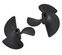 QCKNKMGG Hélice de Hors-Bord, Hélice de Bateau 3 pales, 1 Paire for Arbre 3mm/4mm/4.8mm D35/36/55mm, Nylon Noir(D55.0mm for 4.80mm)