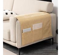 QCKNKMGG Organisateur pour accoudoir de canapé, Sac de Rangement for accoudoir canapé avec Support télécommande Multicolore, Plusieurs Tailles(Yellow,40 * 110CM [Two Pockets])