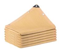 QCKNKMGG Oxyde d'aluminium, Bloc Beige 85% de Toile d'ombrage Protection Solaire avec des œillets Respirables Tailles Multiples(10x10m/32.8x32.8ft)