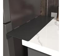 QCKNKMGG Panneau d'extension pour Plan de Travail, Panneau d'extension de Remplissage d'espace comptoir Cuisine en métal, Blanc, Noir, Plusieurs Tailles(Black,L60xW10cm)