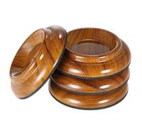 QCKNKMGG Patins de Protection pour Piano, Deux coupelles Rondes Marron for roulettes de Piano Droit (lot 4)