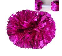 QCKNKMGG Pompons de Danse et de Cheerleading, Pom Poms Cheerleading Manche Long Multicolore 35cm 2 pcs(Rose)