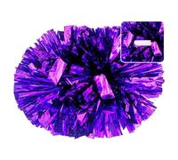 QCKNKMGG Pompons de Danse et de Cheerleading, Pom Poms Cheerleading Manche Long Multicolore 35cm 2 pcs(Purple)