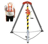 QCKNKMGG Trépied en aluminium Trépied en aluminium de délivrance d'espace confiné avec la protection contre les chutes du treuil 1200-2600LBS(2600lbs Winch With Safe Belt)