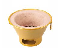 QCKNKMGG Un Vieux Barbecue en Argile, Barbecue à Charbon de Bois d'extérieur en Argile Multicolore, Plusieurs Tailles(Yellow,Small)