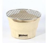 QCKNKMGG Un Vieux Barbecue en Argile, Poêle à Charbon d'extérieur en Argile avec Filet de Cuisson, Lot de 1, Multicolore, Plusieurs Tailles(White,L)