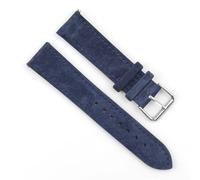 QCKNKMGG Une montre rétro-matte avec une peau de crâne, Bracelet de montre de rechange en cuir suédé à dégagement rapide, multicolore, plusieurs tailles(Royal blue,21mm)