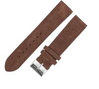 QCKNKMGG Une montre rétro-matte avec une peau de crâne, Bracelet de montre en cuir véritable suédé 18 mm/20 mm/22 mm, boucle multicolore en acier inoxydable, unisexe(Dark brown,18mm)