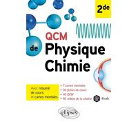 QCM de Physique-chimie - 2de Avec résumé de cours et cartes mentales - Bruno Barrier - Ellipses - broché - Scolaire / Universitaire