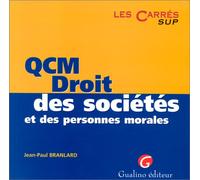 Qcm Droit Des Sociétés Et Des Personnes Morales