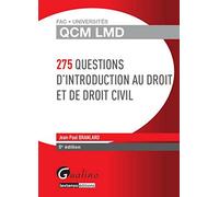QCM LMD - 275 questions d'Introduction au Droit et de droit civil, 5ème édition