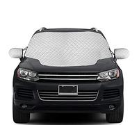 QcoQce Pare Brise Soleil, Voiture Couverture Pare-Brise Magnétique Couverture Repliable avec couvercles de Miroir,Universelle pour Bache Voiture (L:02)