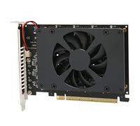 QCSTORE Adaptateur PCIe M.2 Haute Vitesse PCIe 4.0 X16 vers 4 Ports M.2 NVMe avec Ventilateur de Refroidissement avancé, adapté aux Passionnés et aux Experts en Informatique, Modèle PA14 RTK