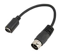 QCSTORE Câble Convertisseur Clavier et Souris, Conception Compacte pour, Utilisation 0,15 M DIN 5 Broches Mâle vers Mini DIN 6 Broches Femelle