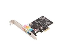 QCSTORE Carte Son PCI-E Conversion Stéréo 6 Canaux pour Une Expérience Musicale et de Jeu de Haute qualité avec CD de Pilotes