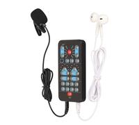QCSTORE Changeur de Son Portable Multifonctionnel avec 10 Modes pour Studio de Musique et Podcast, ABS Noir