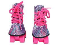 QCSTORE Chaussures de Patin à roulettes pour Poupée de 18 Pouces | Léger, facile à porter, finition soignée, styles colorés