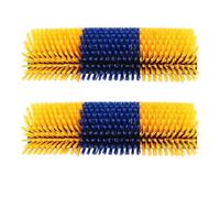 QCSTORE Ensemble de 2 Brosses à Gratter pour le Dos des Animaux, Résistant à L'usure, pour Chevaux, Vaches, Moutons, Soulagement des Démangeaisons, 17,13 Pouces (Jaune)