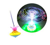 QCSTORE Jouets Rotatifs à LED avec Lumière et Son de Rêve pour Enfants et Adultes, Jouets Couronne Lumineux avec Câble à Fibre Optique pour Cadeaux de Fête, Matériau Durable, 3 Pièces (Coloré)
