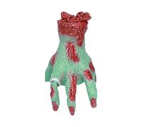 QCSTORE Main Fantôme Mobile Effrayante, Main Rampante Réaliste avec Son Effrayant pour Les Décorations d'halloween, Matériau en Vinyle, Vert et Couleur de Peau (Vert)