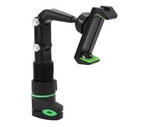 QCSTORE Support de Téléphone pour Tête de Guitare, avec Angle Réglable et 10 Médiators pour l'enseignement et L'enregistrement Vidéo, Plastique Vert et Noir Durable