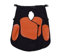 QCSTORE Tablier de Maréchal-ferrant Réglable en Toile Noire et Cuir Synthétique avec Aimant Puissant pour Ferrer Les Chevaux, Ajustement Confortable pour Les Maréchaux-ferrants, Artisans, Noir