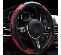 QCWDM Housse de Volant pour Ford Mustang/Mustang GT/Mustang Mach 1 3-Doors, Accessoires d'intérieur Auto antidérapants et Respirants,Red