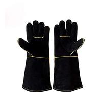 Qcwn ST100 Paire de gants de soudage doublés résistants à la chaleur