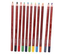 Qcwwy 12pcs Crayons Pastel, Tige en Bois Crayons de Dessin Professionnel Ensemble Crayon Crayon Portrait Peinture Crayons Art Mélange des Fournitures de Toning Portraits (Couleur de paysage rose