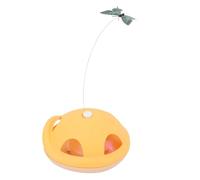 Qcwwy 2 Po INTERAC Cat Cat Flutter Jouet avec Boules Roulantes, Jouet Automatique de Chaton électrique avec de Teaser Excitante à Entendre Le de Plume Stimulation Mentale pour