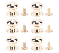 Qcwwy 20 Ensembles de Rivets à Tête Sphérique 12 Mm en Zinc pour Travaux Manuels, Sacs à Dos, Sacs, Chaussures, Matériaux Artisanaux en Alliage Poli scellé à l'huile avec Dos à Vis (GOLD)