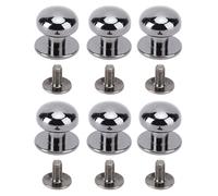 Qcwwy 20 Ensembles de Rivets à Tête Sphérique 12 Mm en Zinc pour Travaux Manuels, Sacs à Dos, Sacs, Chaussures, Matériaux Artisanaux en Alliage Poli scellé à l'huile avec Dos à Vis (GRAY)