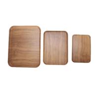 Qcwwy 3 PCS PLATTER LE SERVANT RECTANGULAIRE, Plateau D'apéritif Empilable Planche de Charcuterie avec Revêtement Antidérapant Conception Polie Aspect Exquis pour LE Petit-déjeuner