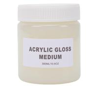 Qcwwy 300ml Pâte de Modelage Acrylique, Séchage Rapide pour Art Texturé | Léger, Transparent, Mélangeable, Ponçable, pour Toile, Bois, Verre, Pierre et Tissu, Superposition Lisse, Accepte Peintures