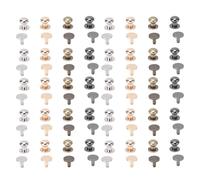 Qcwwy 40 Sets Bouton Rond étalon pour le Cuir, les Vis à Pics à Vis des Rivets en Cuir de Goujons Rivets à Bouton Rivets Rivets à Bout de Tête pour les Chaussures de Ceinture Sac à