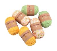 Qcwwy 6 Pack Fil de T Shirt en Polyester, Laine à Tricoter Super Doux