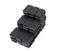 Qcwwy 60 Packs Noirs Mini Boîtes en étain en Métal Rectangulaire, Petite Boîte à Glissière Vide avec Couvercle pour L'artisanat, Bijoux, Bonbons, Boîtes de Glissière avec Couvercle