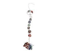 Qcwwy 7 Chakra Crystal Car Ornement, Energy Stones pour Attirer la prospérité Santé Luck Deccor Spirituel Fait à la Main pour Les Espaces de Yoga à Domicile