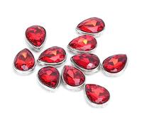 Qcwwy à Griffes de Verre Brillants Patchables, avec Trous de Couture, pour Bricolage, Cadeaux de Décoration Faits à la Main (rouge)