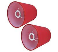 Qcwwy Abat-jour en Tissu Blanc, Texture Soyeuse pour Ampoules E14, avec Installation Facile pour Lampe Murale de Lustre de Table 4,4 X 6,0 X 5,5 Pouces (PX16)