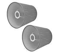 Qcwwy Abat-jour en Tissu Blanc, Texture Soyeuse pour Ampoules E14, avec Installation Facile pour Lampe Murale de Lustre de Table 4,4 X 6,0 X 5,5 Pouces (PX150)