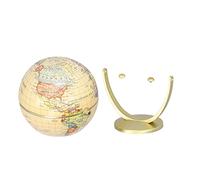 Qcwwy Accessoires de Bureau Globe Terrestre Rotatif, Outil Pédagogique avec Base Robuste pour la Maison, l'école, le Bureau, Usage éducatif, Mini Carte du Monde, édition Anglaise, Maison