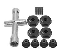 Qcwwy Adaptateur de Moyeu de Roue Hexagonal 12 Mm, Raccord de Roue 5 Mm for Voiture RC (Black)