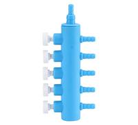 Qcwwy Adaptateur de Pompe à Air d'aquarium en Plastique, Valve de Dérivation de Pompe à Air d'aquarium, Séparateur 'oxygène Réglable de 4Mm pour et Accessoires ' 'aquaculture (5 têtes)