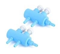 Qcwwy Adaptateur de Pompe à Air d'aquarium en Plastique, Valve de Dérivation de Pompe à Air d'aquarium, Séparateur 'oxygène Réglable de 4Mm pour et Accessoires ' 'aquaculture (2 têtes, 2 pièces